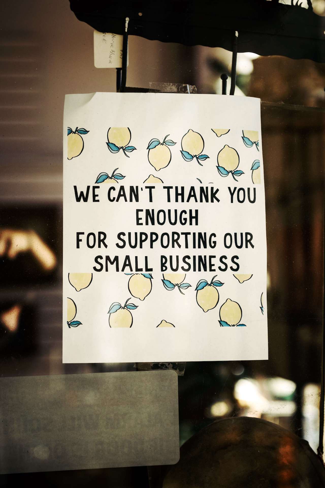 support small business sign